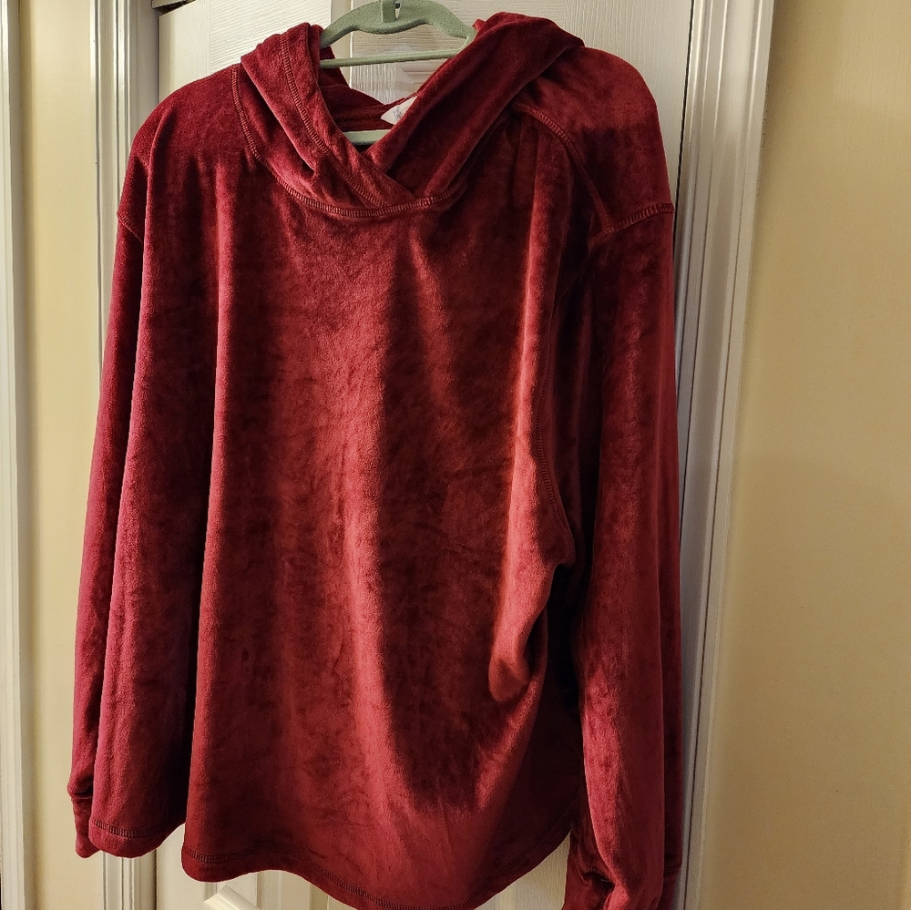 Burgundy Pajamagram Plush Velour Hoodie